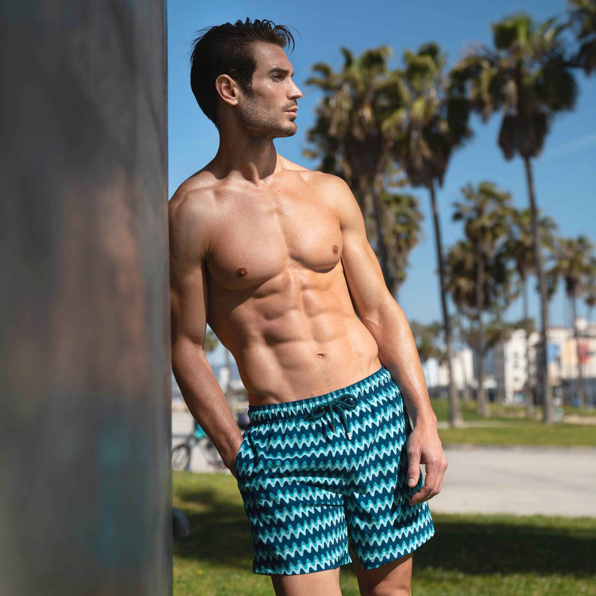green-swimming-short