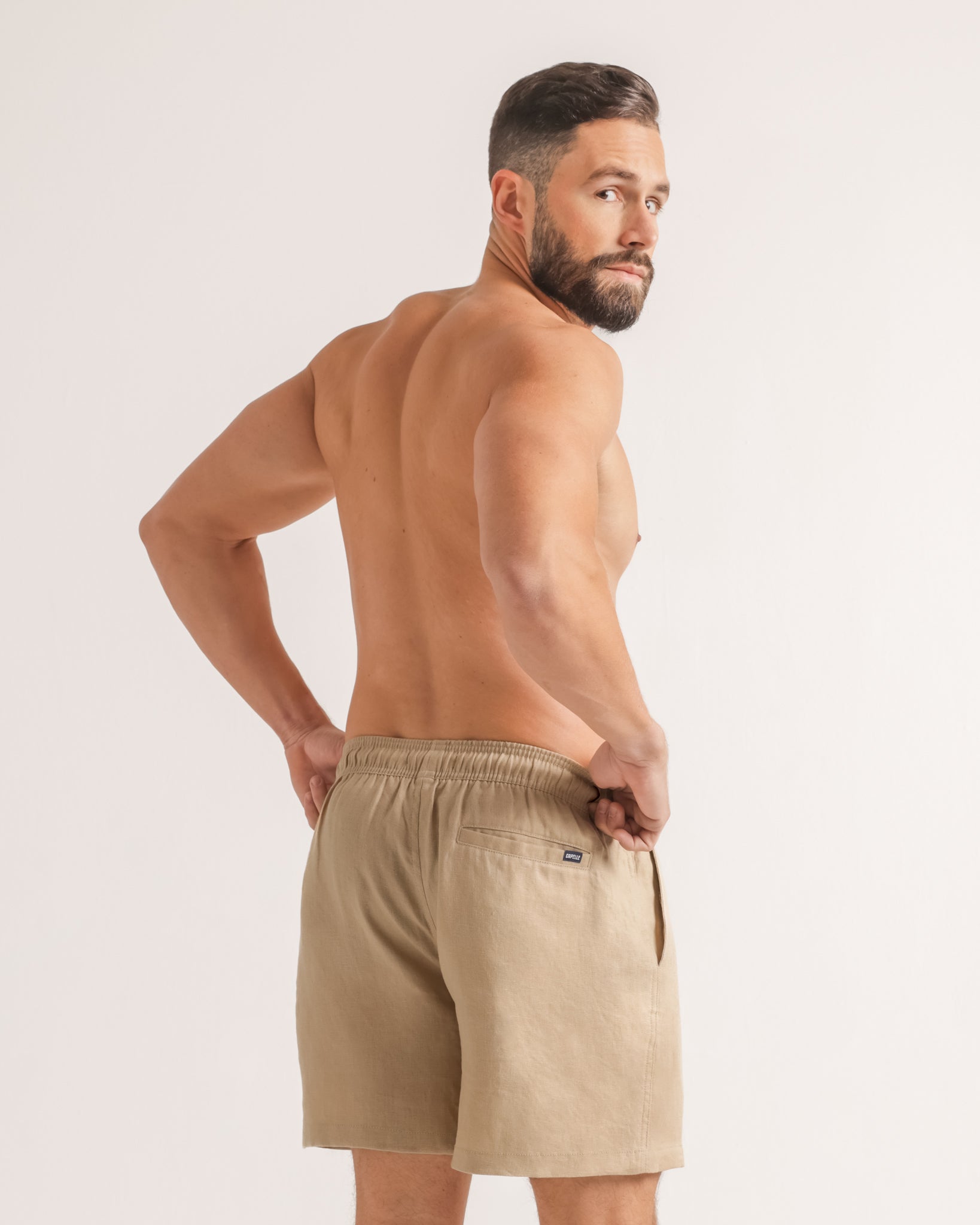 khaki-linen-shorts