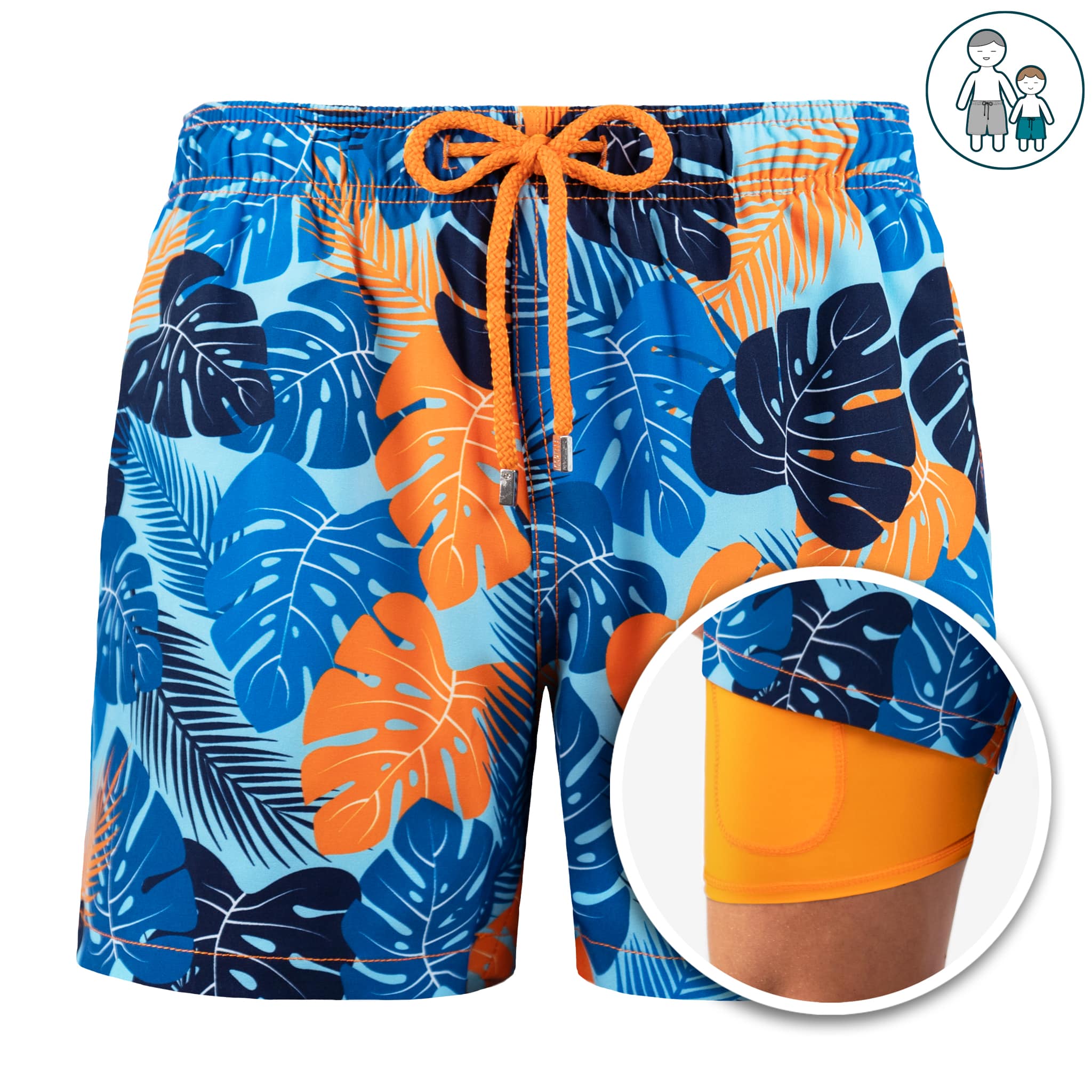 mens swim shorts orange