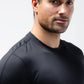 Black Crest Men's Rival Training Tee in Black, view 5