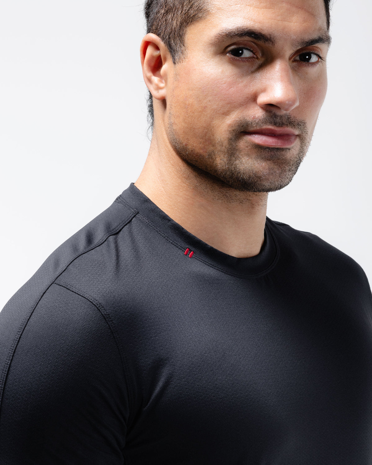 Black Crest Men's Rival Training Tee in Black, view 5