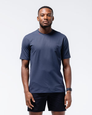 Black Crest Men's Rival Training Tee in Navy