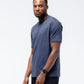 Black Crest Men's Rival Training Tee in Navy, view 3