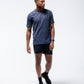 Black Crest Men's Rival Training Tee in Navy, view 10