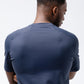 Black Crest Men's Rival Training Tee in Navy, view 6