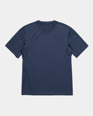 Black Crest Men's Rival Training Tee in Navy, view 2