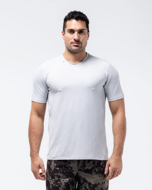 Black Crest Men's Rival Training Tee in Light Grey