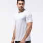 Black Crest Men's Rival Training Tee in Light Grey, view 3