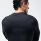 Black Crest Men's Rival Long Sleeve Training Tee in Black, view 6