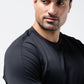 Black Crest Men's Rival Long Sleeve Training Tee in Black, view 5