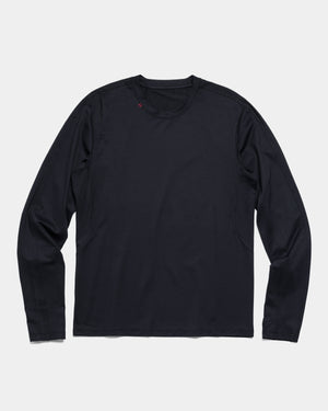 Black Crest Men's Rival Long Sleeve Training Tee in Black, view 2