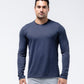 Black Crest Men's Rival Long Sleeve Training Tee in Navy