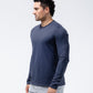 Black Crest Men's Rival Long Sleeve Training Tee in Navy, view 3
