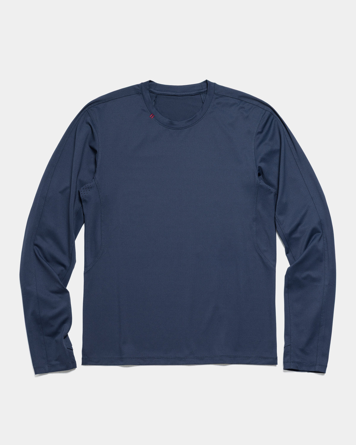 Black Crest Men's Rival Long Sleeve Training Tee in Navy, view 2
