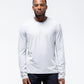 Black Crest Men's Rival Long Sleeve Training Tee in Light Grey