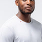 Black Crest Men's Rival Long Sleeve Training Tee in Light Grey, view 5