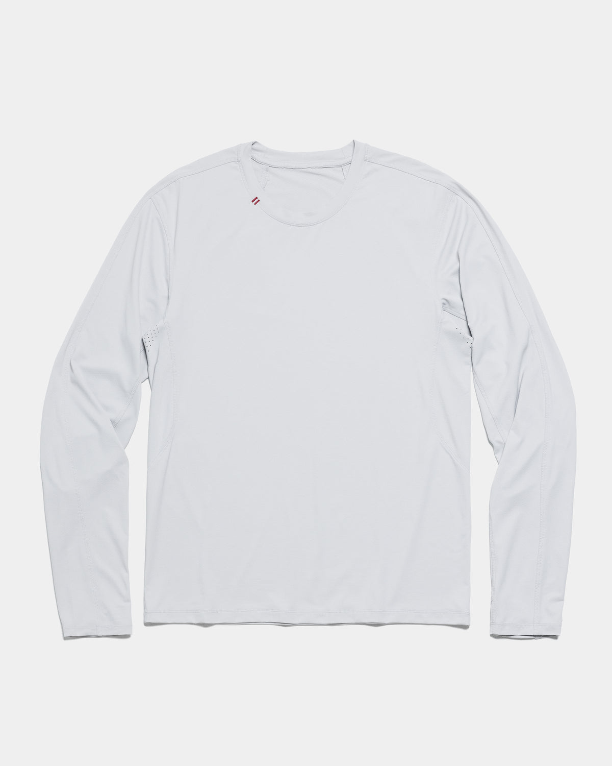Black Crest Men's Rival Long Sleeve Training Tee in Light Grey, view 2