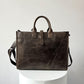 Miami Leathers Crazy Horse leather 16 inch briefcase, brown, image 1 of 9