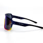 BOLD Shadows wrap sunglasses in blue and yellow, view 3