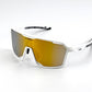 BOLD Flux wrap sunglasses in white, view 1