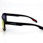 BOLD Thunderhead square sunglasses in red and black, view 3
