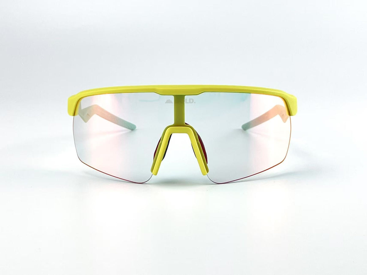 BOLD Flash photochromic sunglasses in blue and yellow, view 4