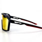 BOLD Flux wrap sunglasses in red and black, view 3