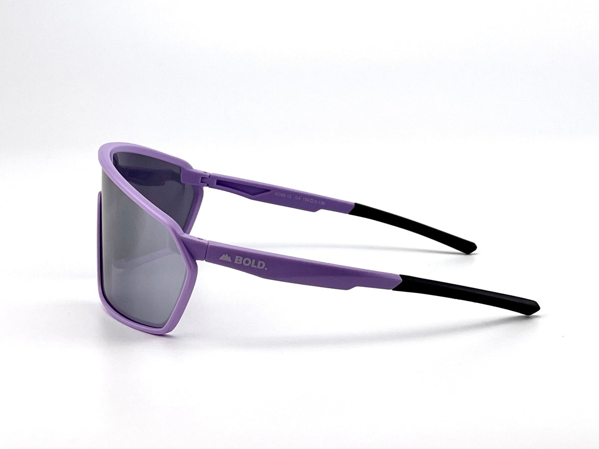 BOLD NSP low-profile sunglasses in purple, view 3