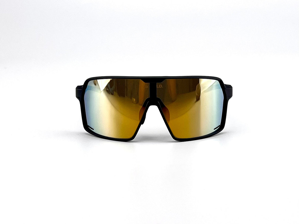 BOLD Shadows wrap sunglasses in gold, view 2