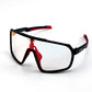 BOLD Slayers oversized photochromic sunglasses in red and black, view 3
