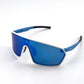 BOLD NSP low-profile sunglasses in blue, view 1
