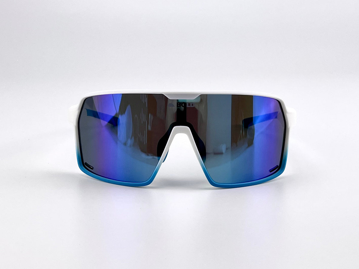 BOLD Shadows wrap sunglasses in white, view 2