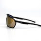 BOLD NSP low-profile sunglasses in gold, view 3