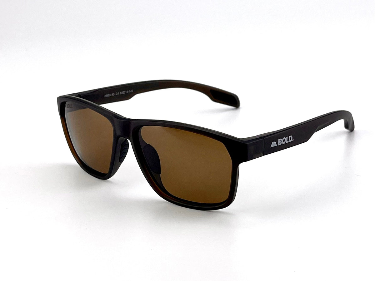 BOLD Thunderhead square sunglasses in brown, view 1