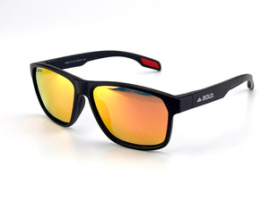 BOLD Thunderhead square sunglasses in red and black, view 1
