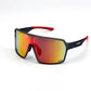 BOLD Shadows wrap sunglasses in red and black, view 1