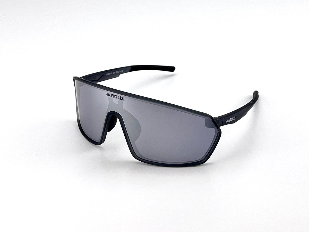 BOLD NSP low-profile sunglasses in gray, view 1