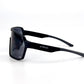 BOLD Shadows wrap sunglasses in black, view 3