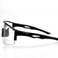 BOLD Wavelength photochromic shield sunglasses in black, view 5