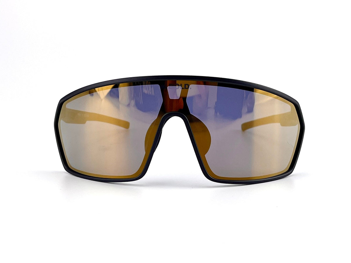 BOLD NSP low-profile sunglasses in gold, view 2