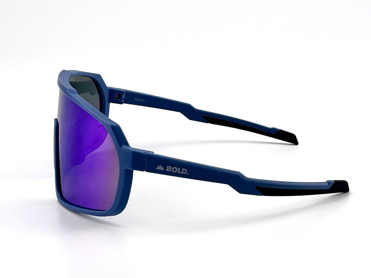 BOLD Slayers oversized sunglasses in blue, view 3