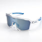 BOLD Flux wrap sunglasses in blue, view 1