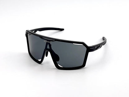 BOLD Flux wrap sunglasses in black, view 1