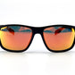 BOLD Thunderhead square sunglasses in red and black, view 2