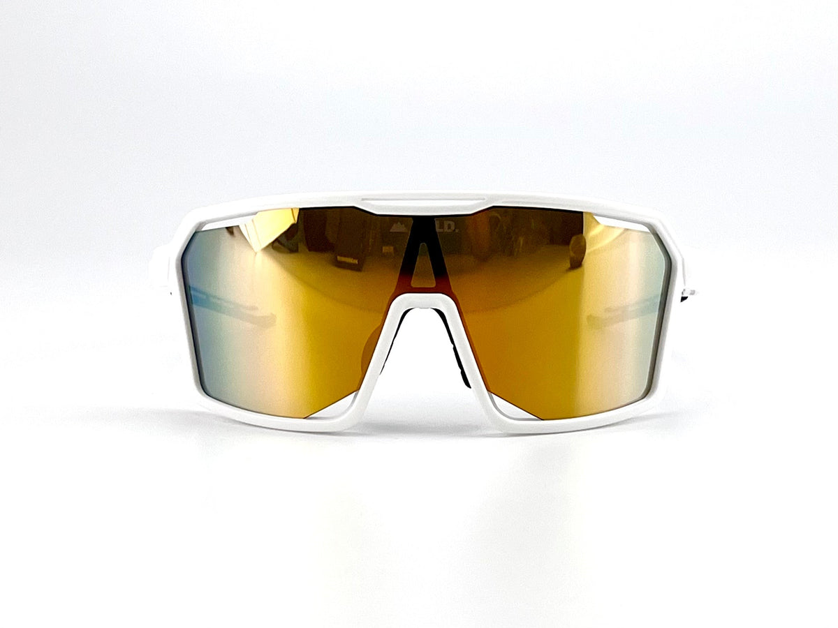 BOLD Flux wrap sunglasses in white, view 2