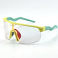 BOLD Flash photochromic sunglasses in blue and yellow, view 3