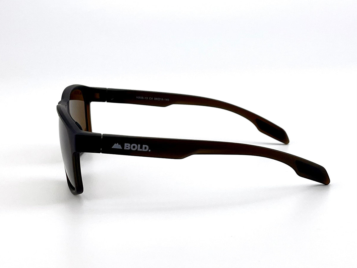 BOLD Thunderhead square sunglasses in brown, view 3