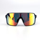 BOLD Shadows wrap sunglasses in red and black, view 2