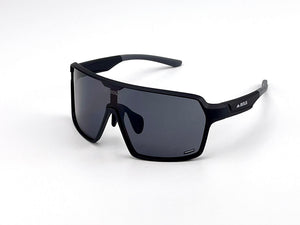 BOLD Shadows wrap sunglasses in black, view 1