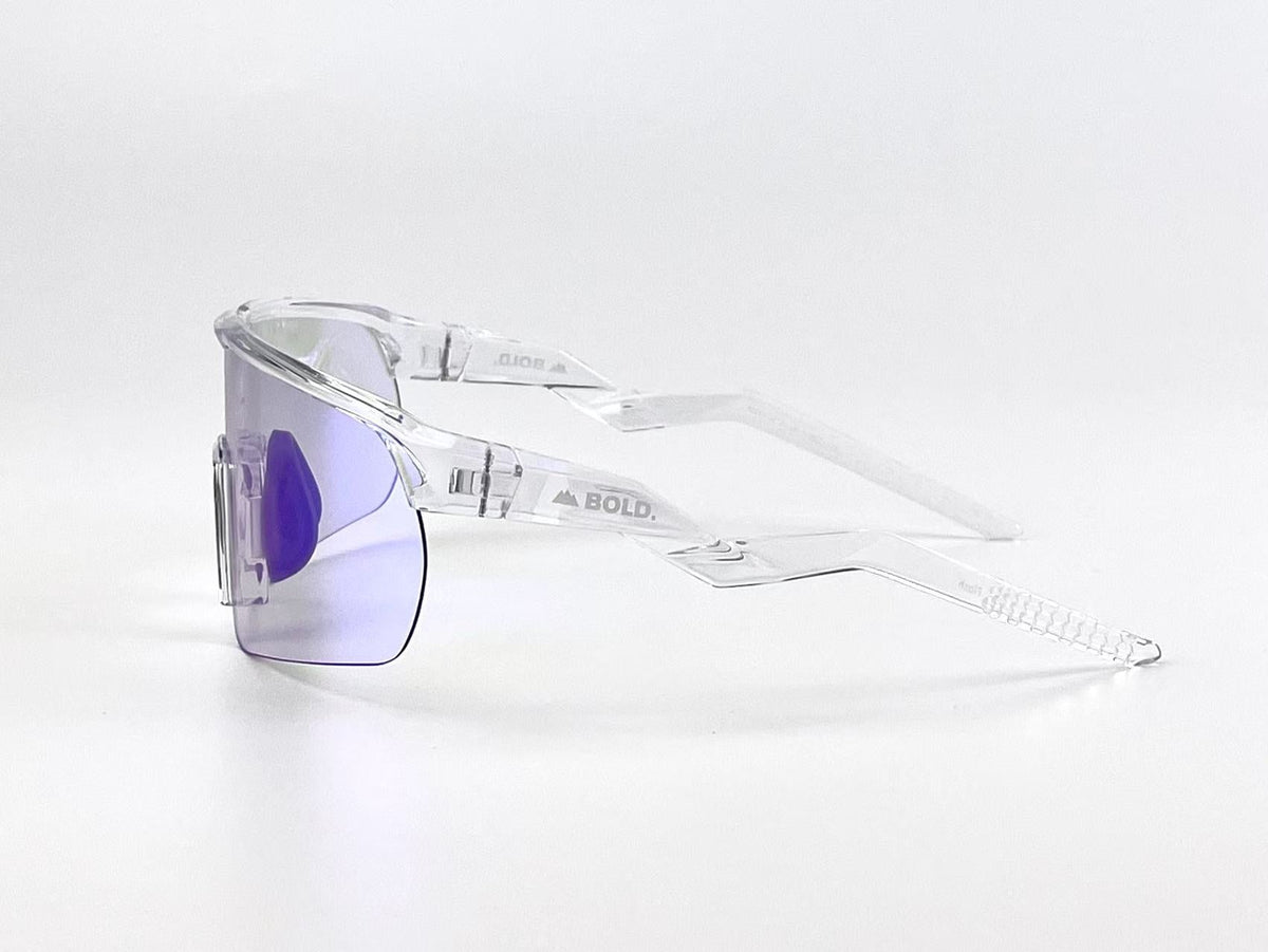 BOLD Flash photochromic sunglasses in white, view 5